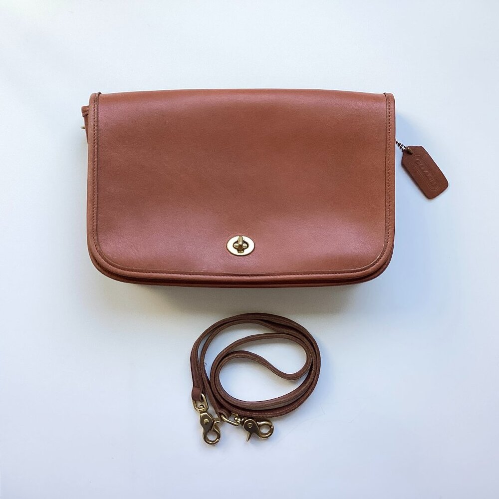 Vintage Coach 9635 Convertible Clutch British Tan B1P-9635